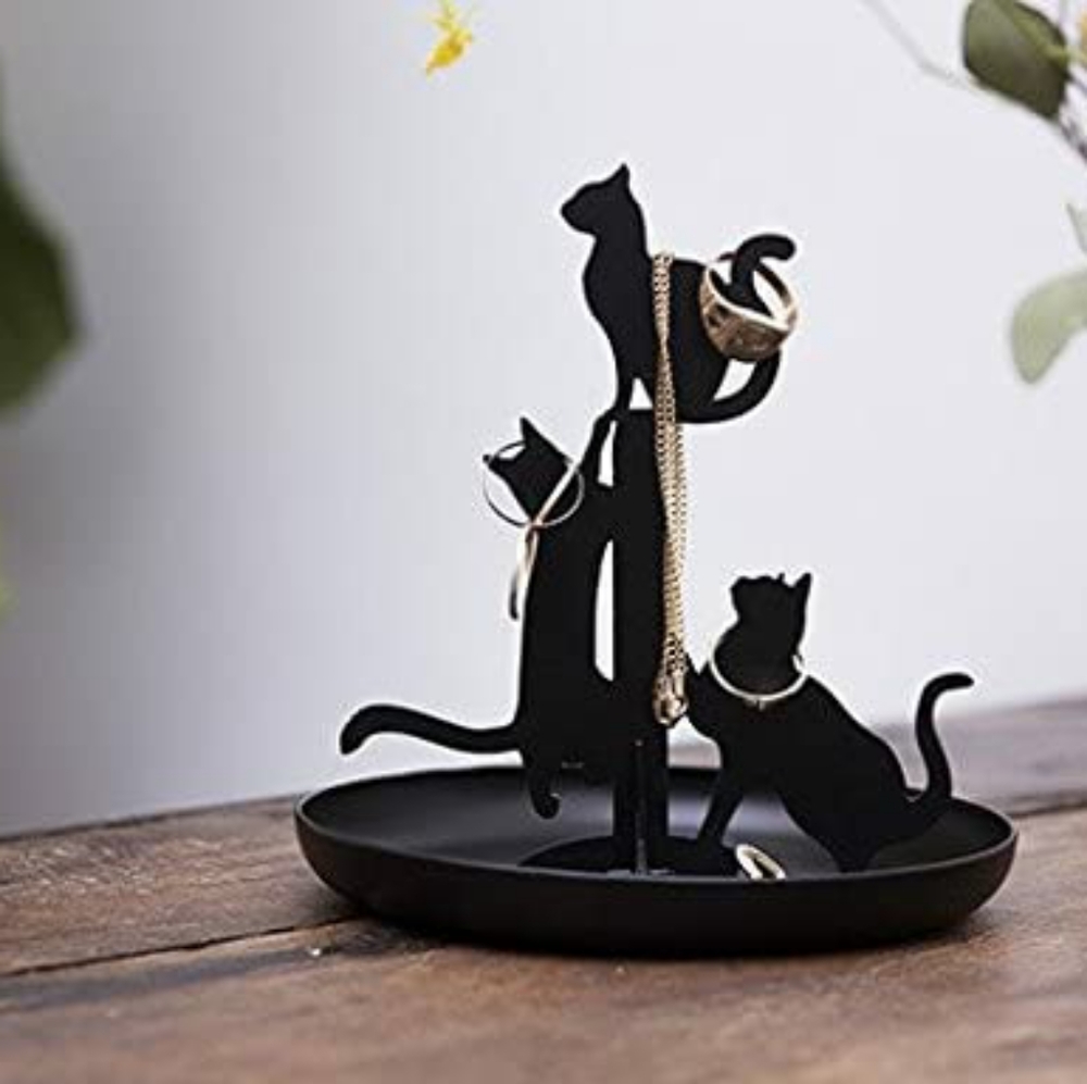 Black Cat Jewelry Dish/Stand